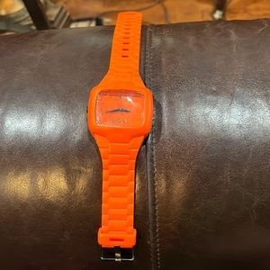 Orange rubber Nixon watch